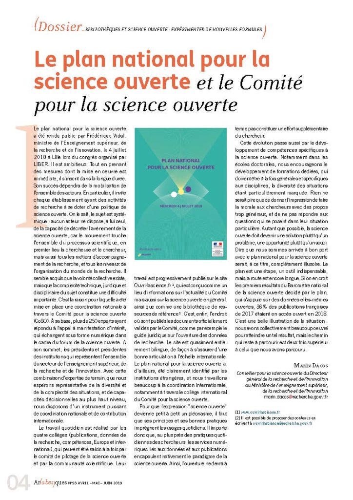 Marin Dacos - La science ouverte et le Comité pour la science ouverte
