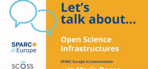 SPARC Europe and SCOSS talking to Marin Dacos on the importance of Open Science Infrastructure.